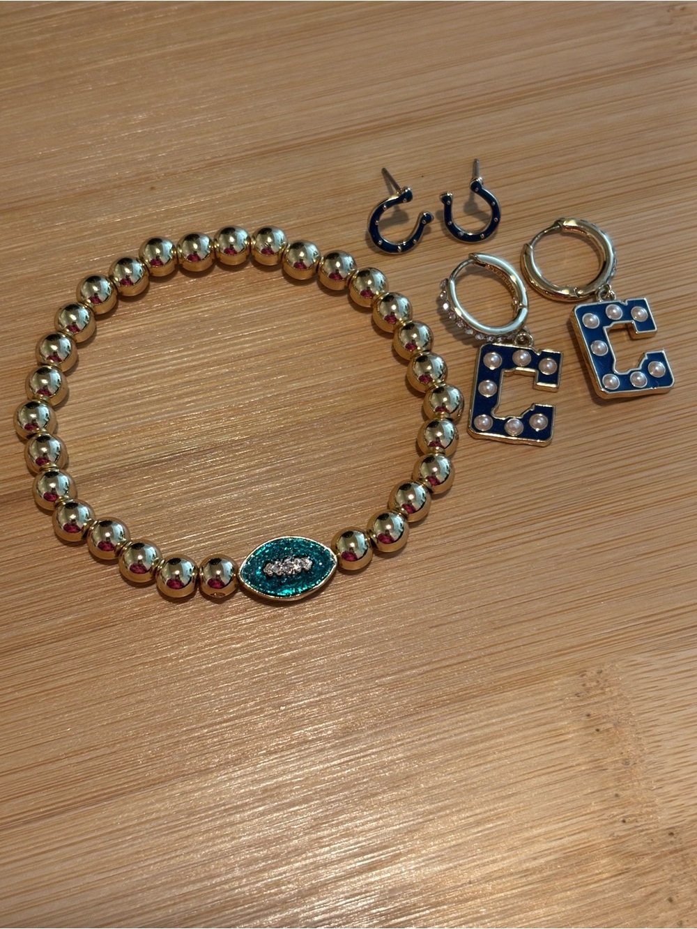 Baublebar bracelet and earring set Indianapolis colts, jewelry